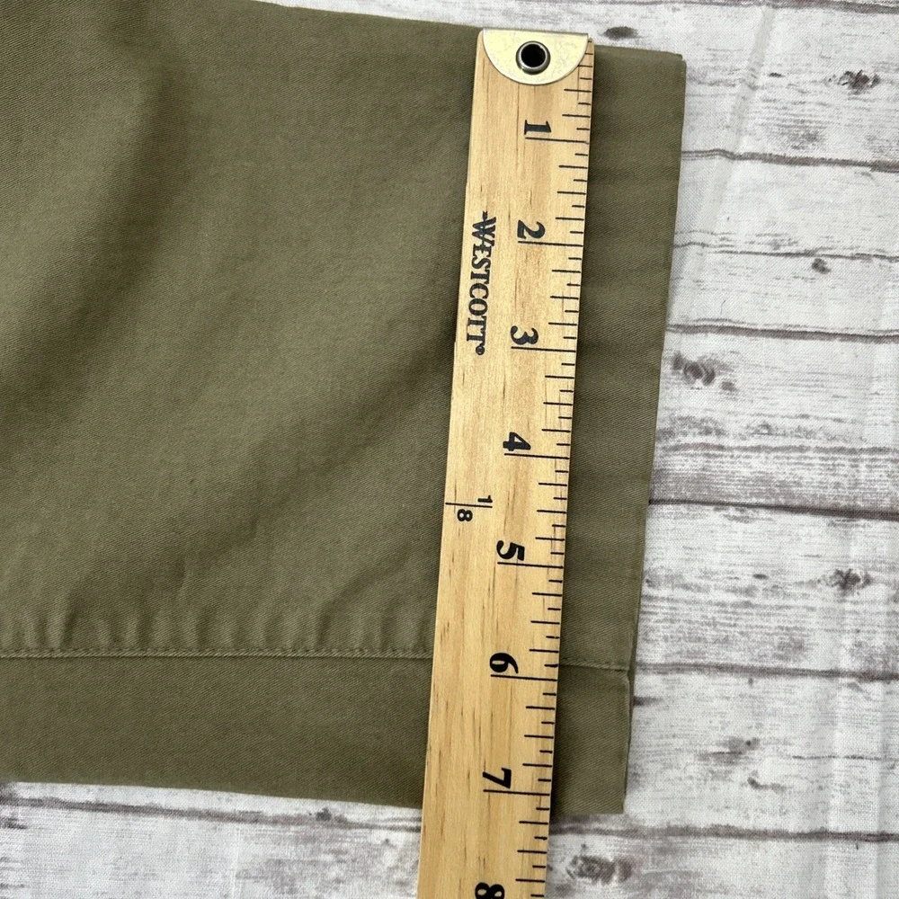Proper Cloth Tessuti Di Sondrio Casual Pants Men 36x32 Slim Fit Twill Green